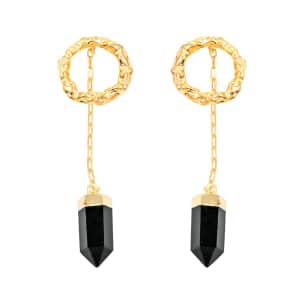 Colors of Brazil Obsidian Earrings in Goldtone 17.00 ctw