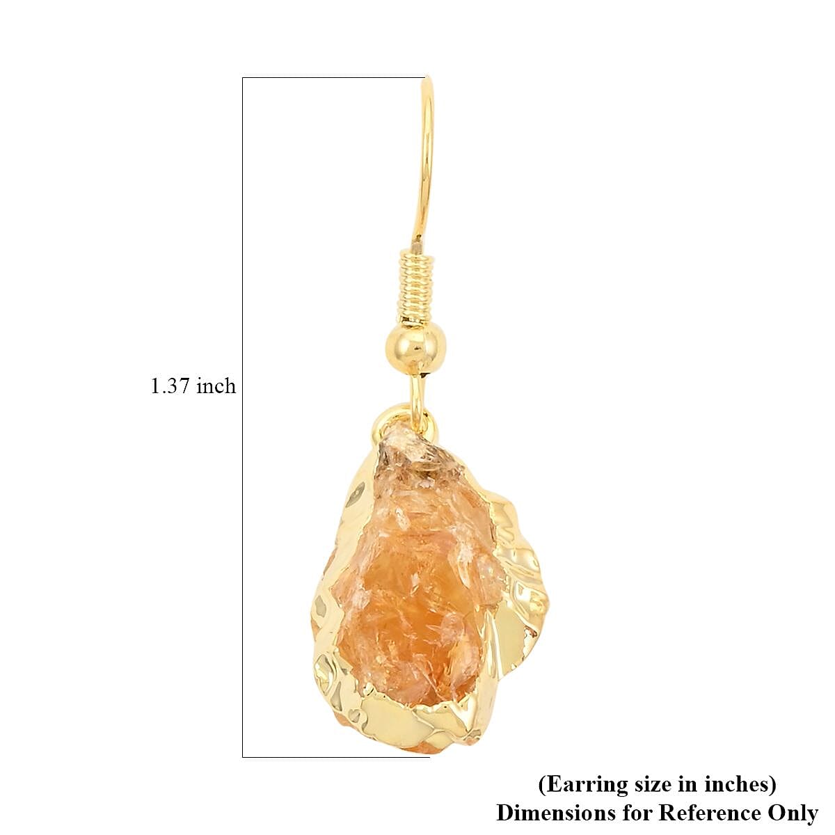 Colors of Brazil Citrine Earrings in Goldtone 19.00 ctw
