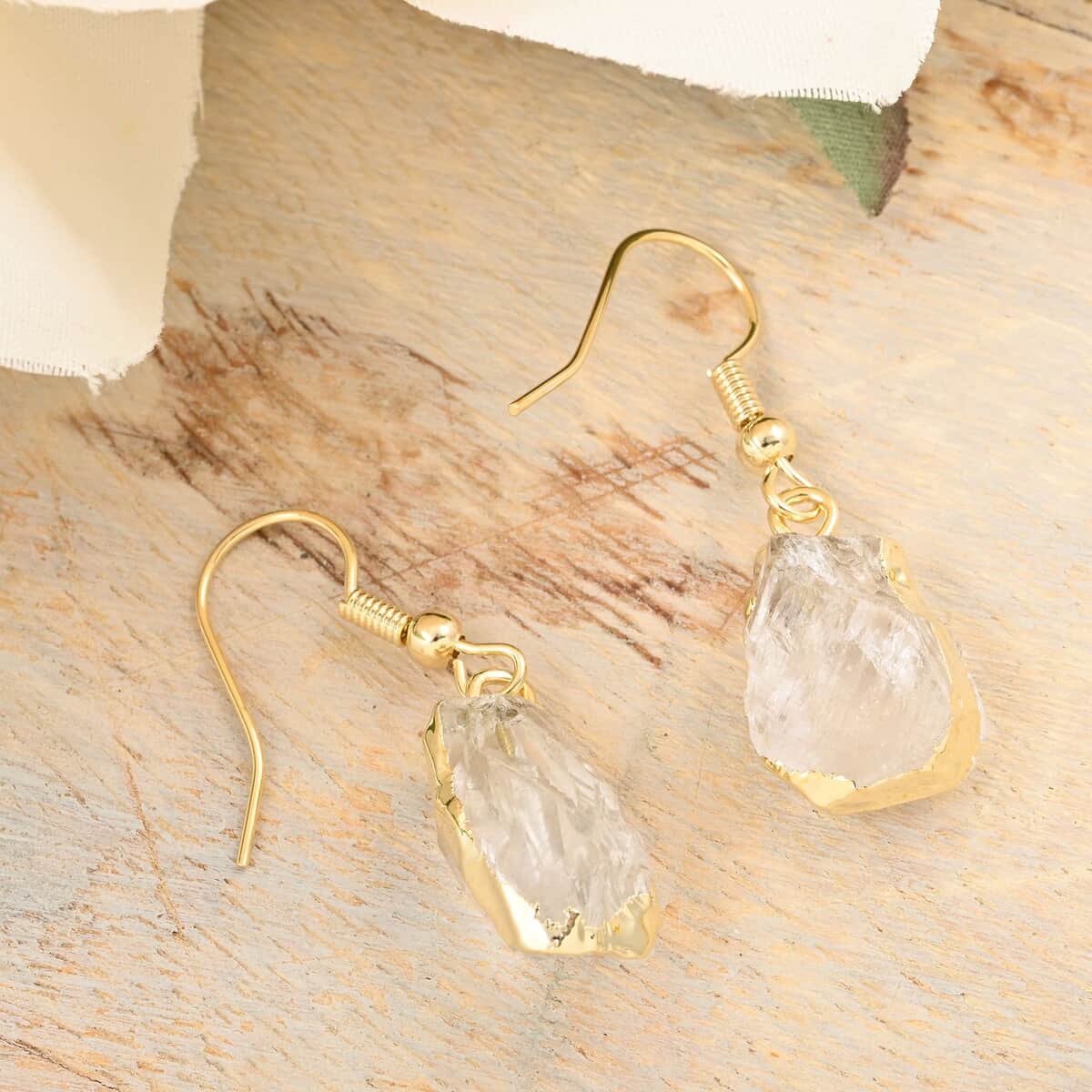 Crystal Earrings in Goldtone 13.00 ctw image number 1