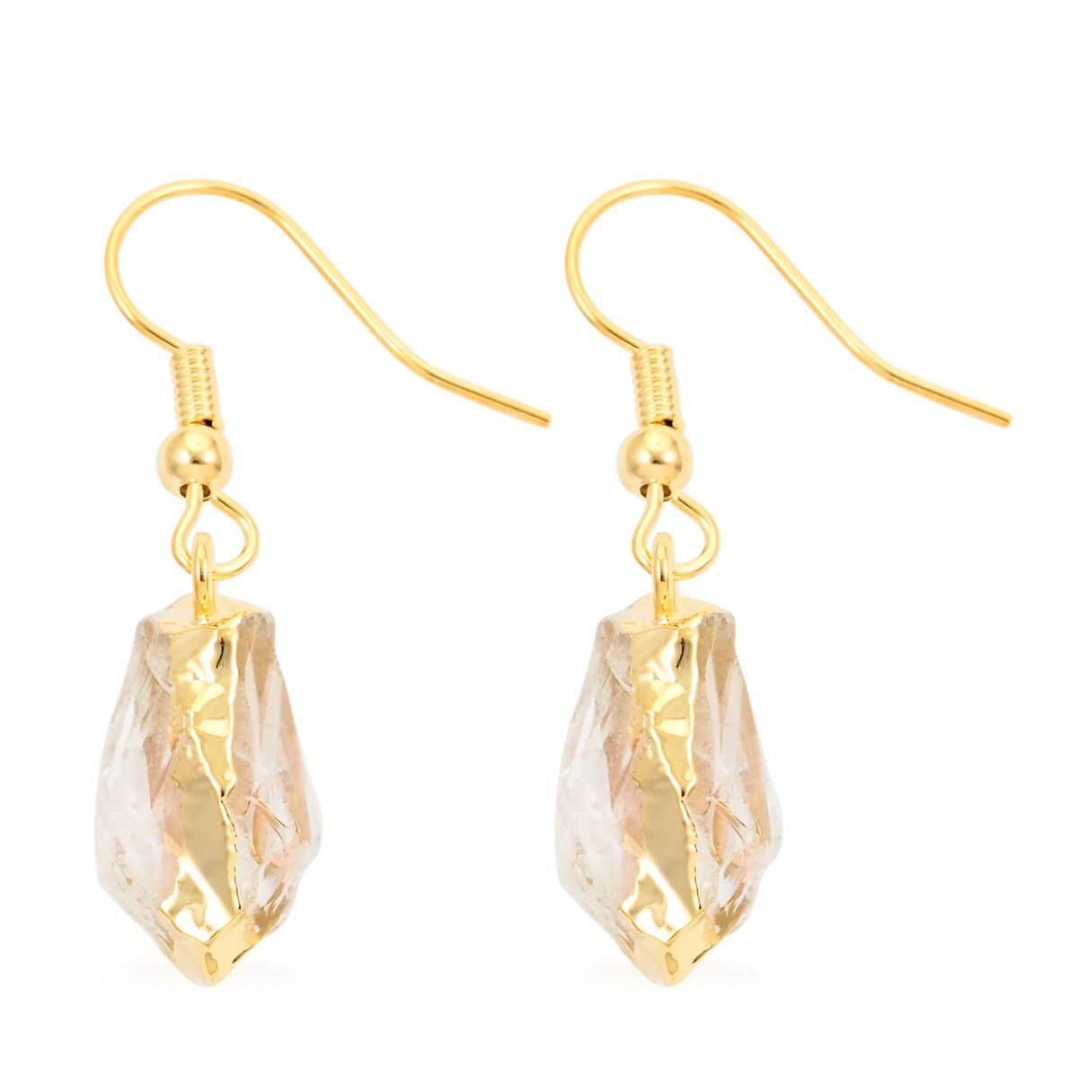 Crystal Earrings in Goldtone 13.00 ctw image number 3