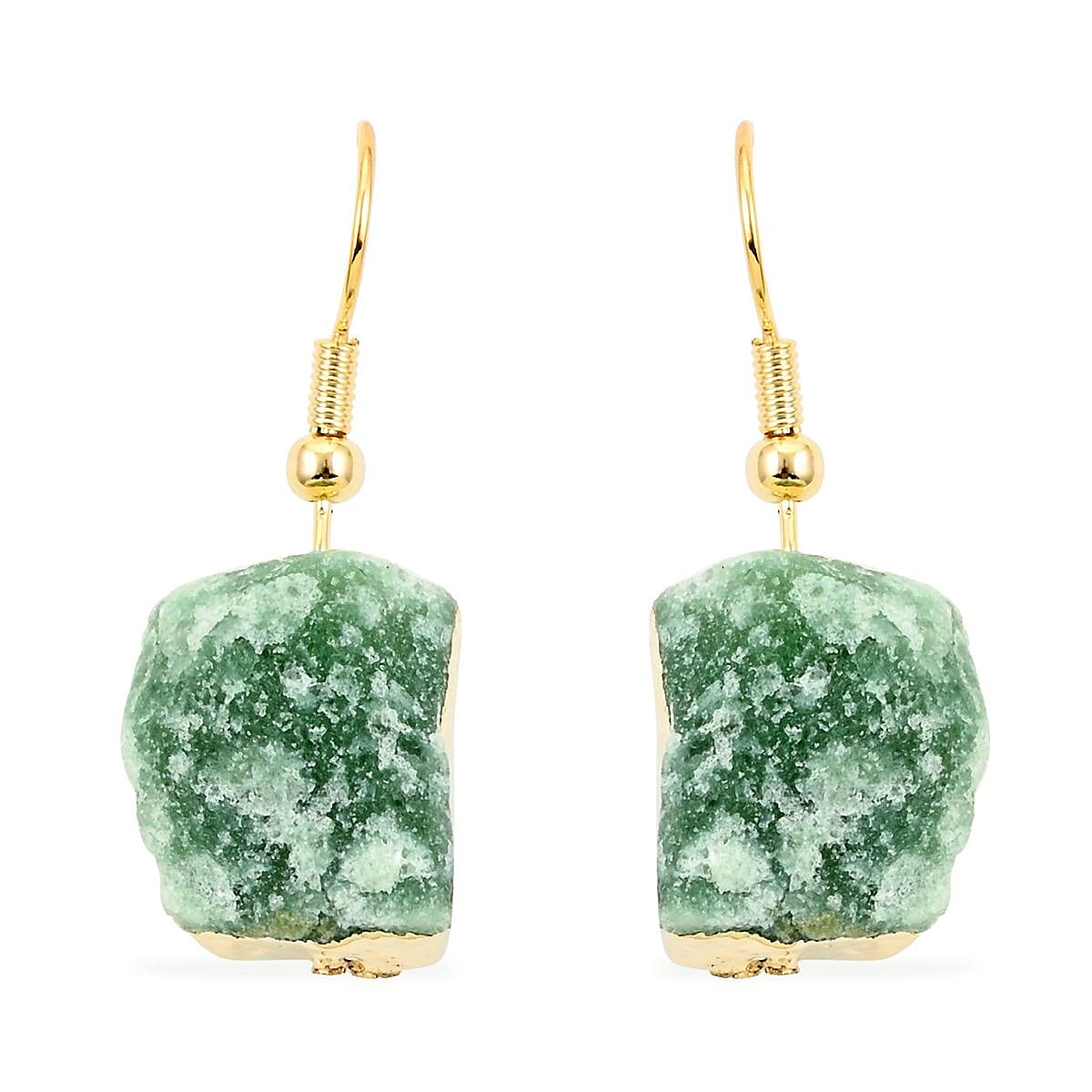 Colors of Brazil Green Turquoise Earrings in Goldtone 24.00 ctw image number 0