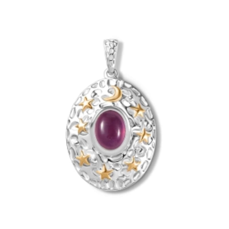 Niassa Ruby (FF) 2.00 ctw Pendant in Rhodium Over Sterling Silver