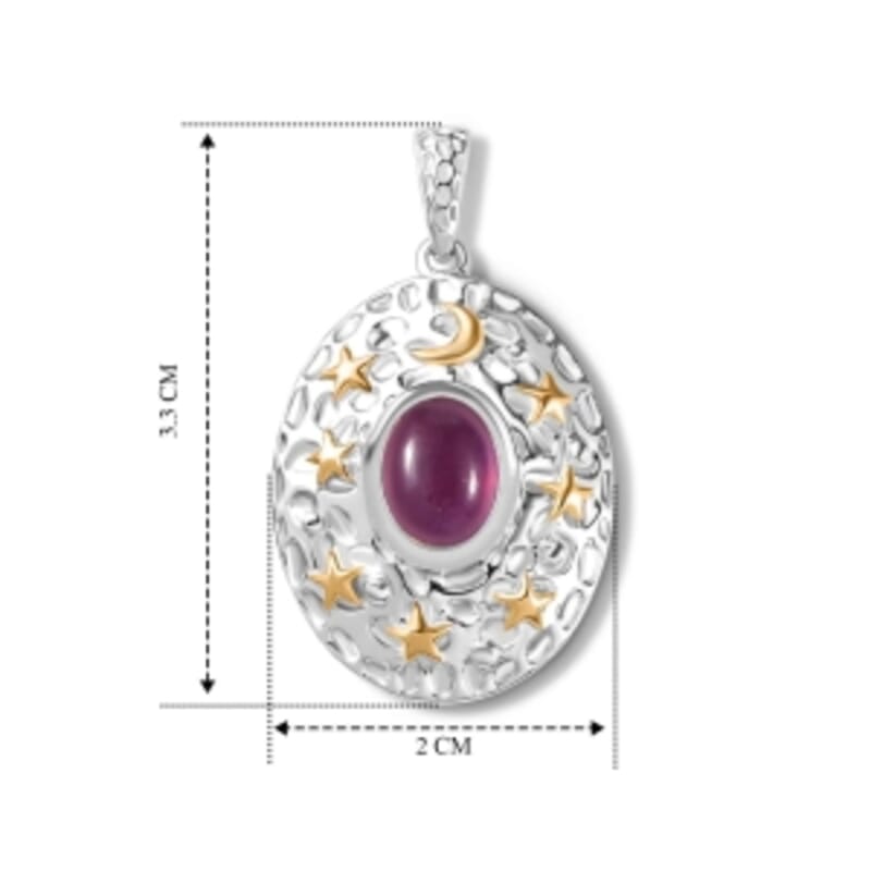 Niassa Ruby (FF) 2.00 ctw Pendant in Rhodium Over Sterling Silver