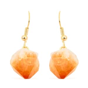 Colors of Brazil Citrine Earrings in Goldtone 15.00 ctw