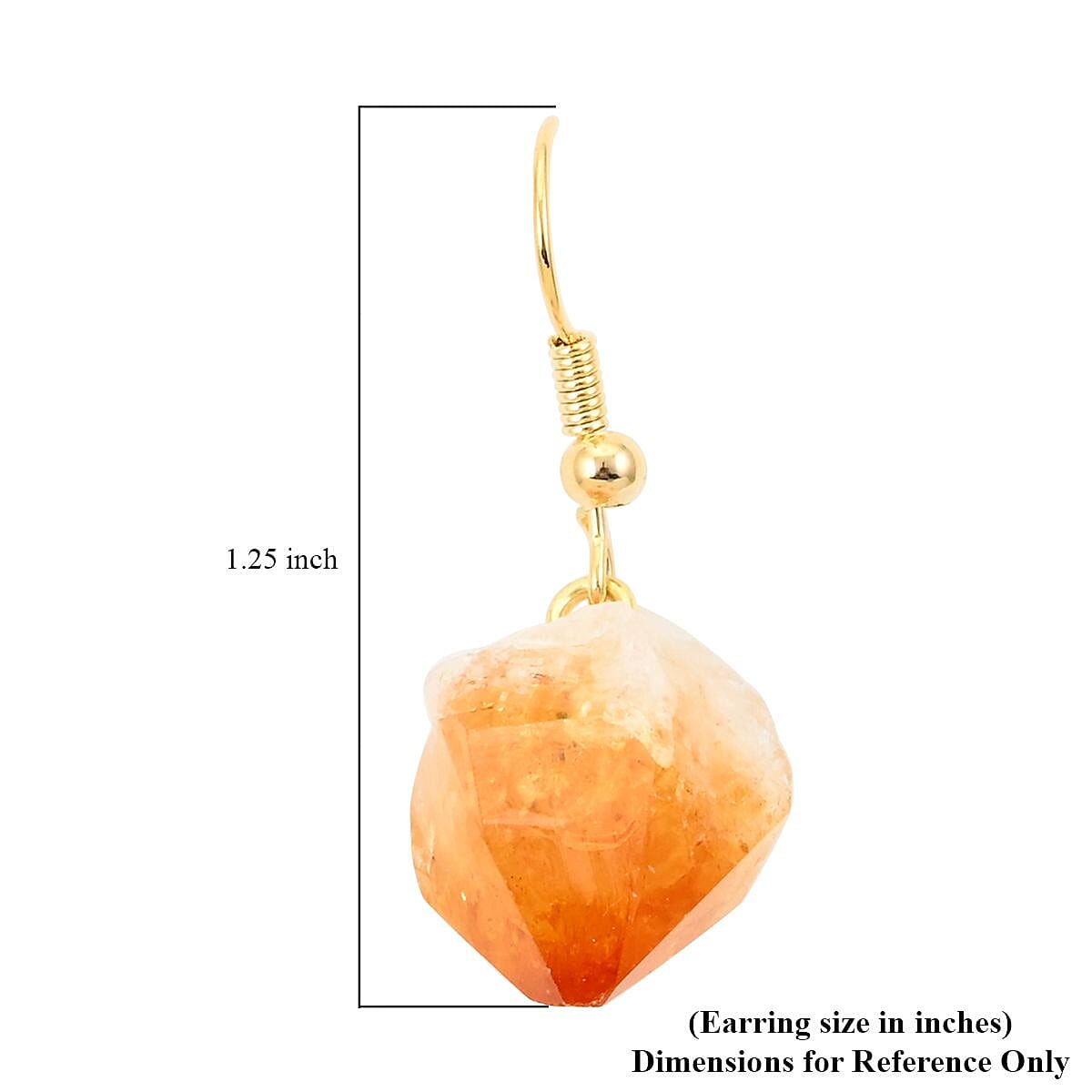 Colors of Brazil Citrine Earrings in Goldtone 15.00 ctw