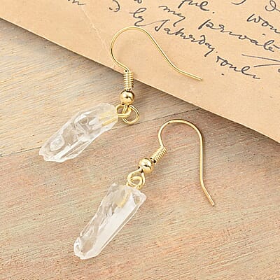 Colors of Brazil Crystal Earrings in Goldtone 10.00 ctw