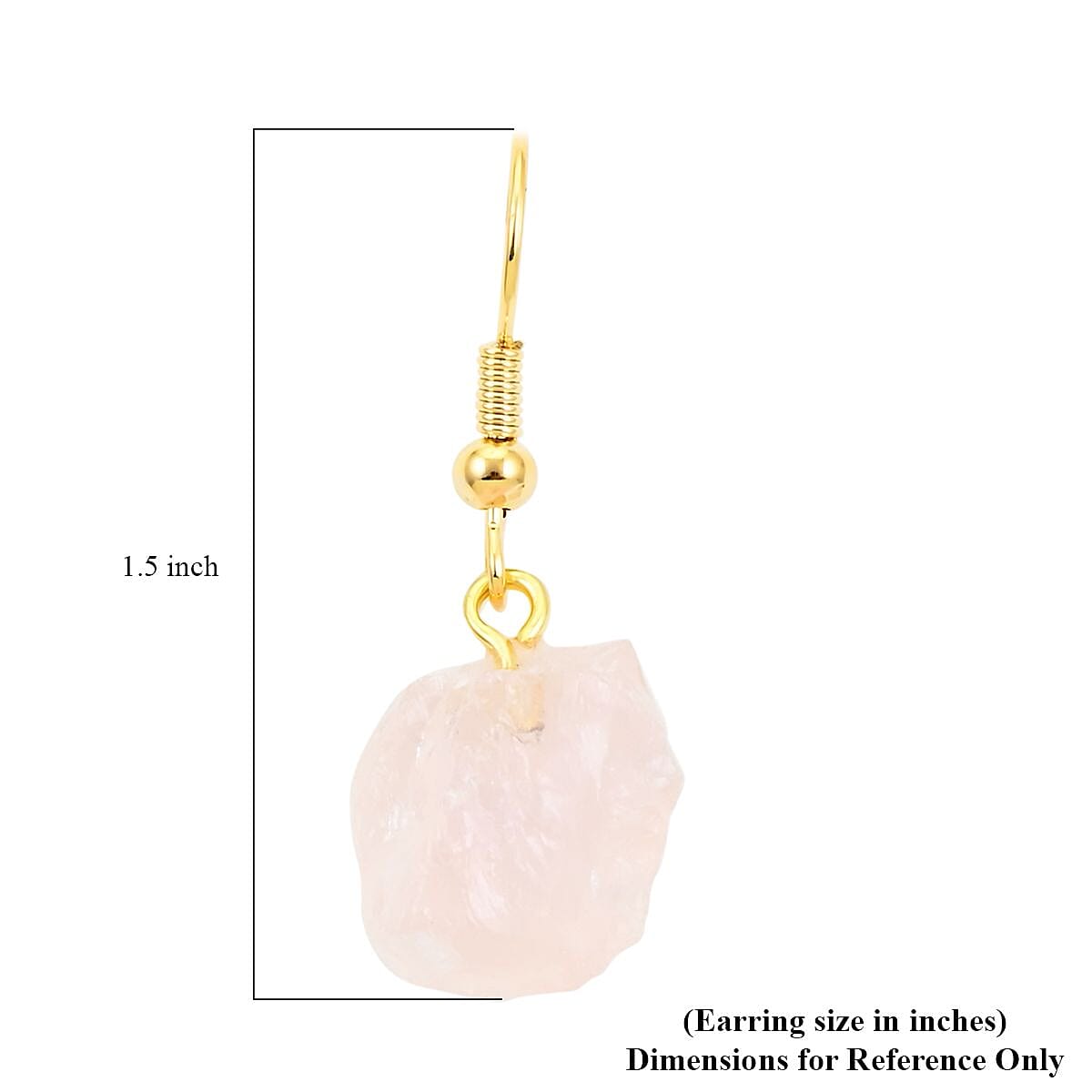 Colors of Brazil Rose Quartz Earrings in Goldtone 16.00 ctw