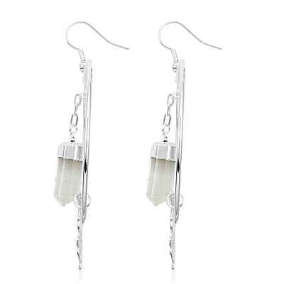 Colors of Brazil Crystal Earrings in Silvertone 16.00 ctw