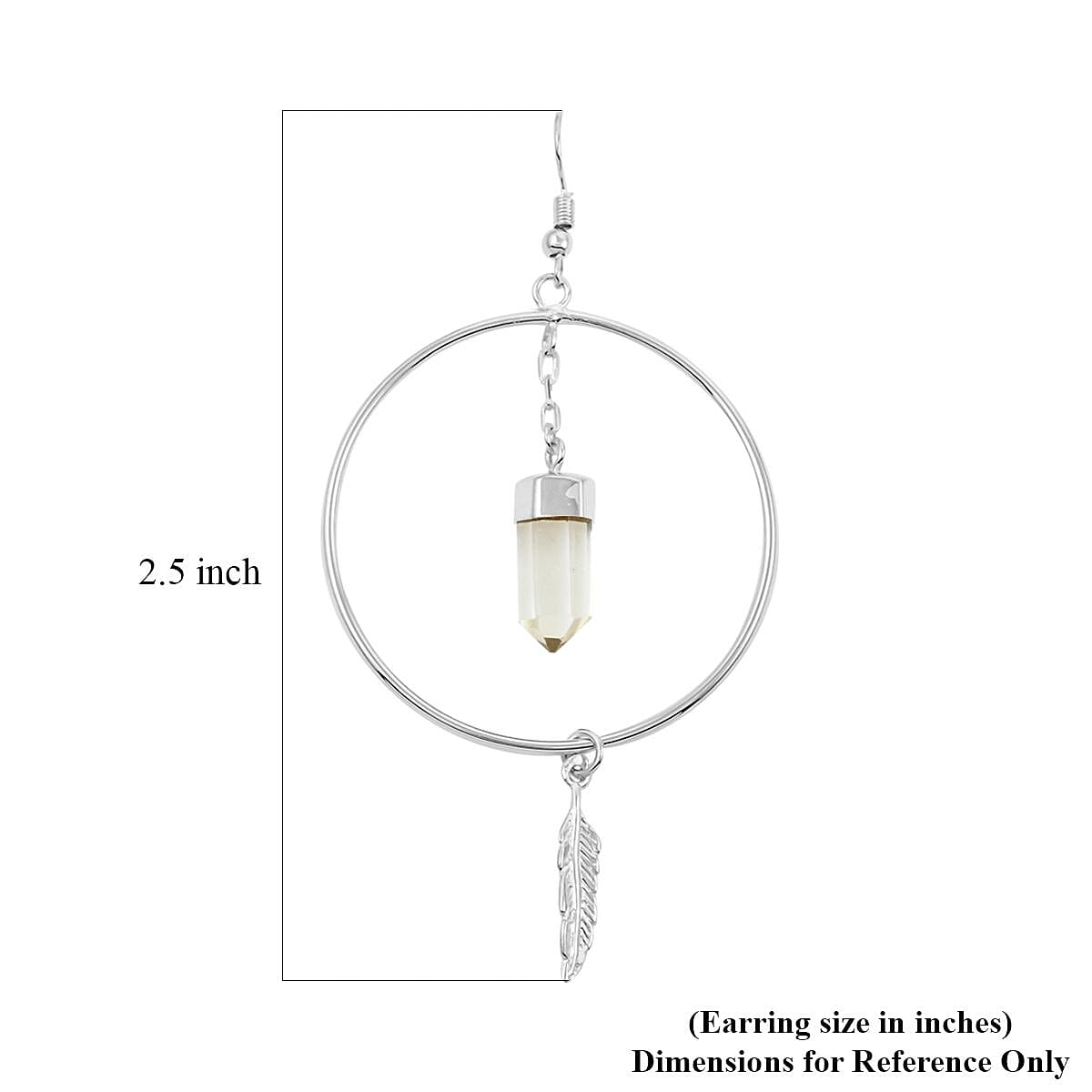 Colors of Brazil Crystal Earrings in Silvertone 16.00 ctw