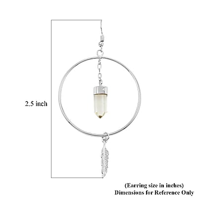 Colors of Brazil Crystal Earrings in Silvertone 16.00 ctw