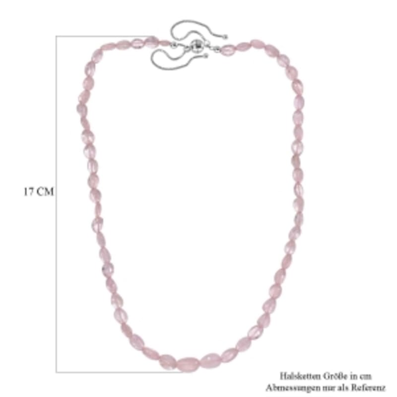Premium Morganite 91.00 ctw Beaded Necklace in Rhodium Over Sterling Silver 18 Inches