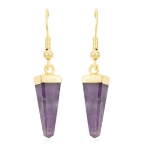 Colors of Brazil African Amethyst Earrings in Goldtone 8.00 ctw