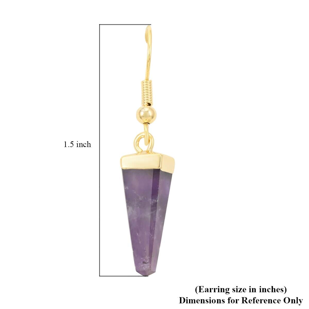 African Amethyst Earrings in Goldtone 8.00 ctw image number 4