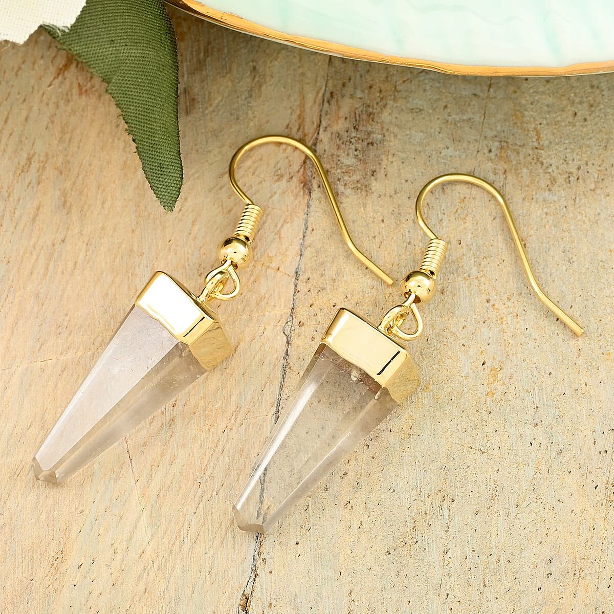 Colors of Brazil Crystal Earrings in Goldtone 13.00 ctw image number 1