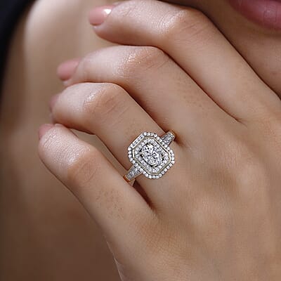 Luxoro Moissanite 1.50 ctw Ring in 10K Yellow Gold (Size 8.0)