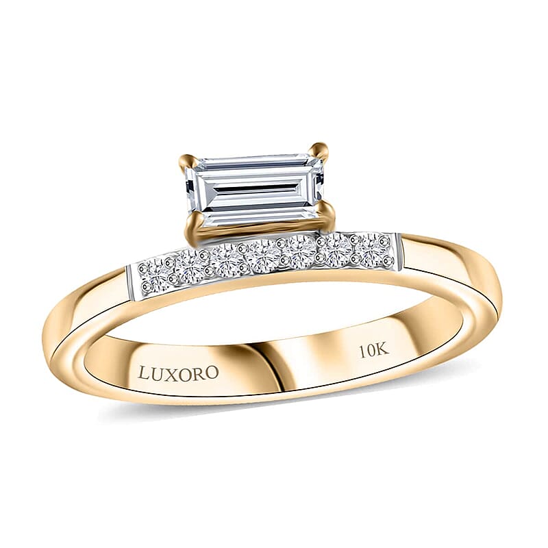 Moissanite 0.50 ctw Ring in 10K Yellow Gold (Size 7.0)