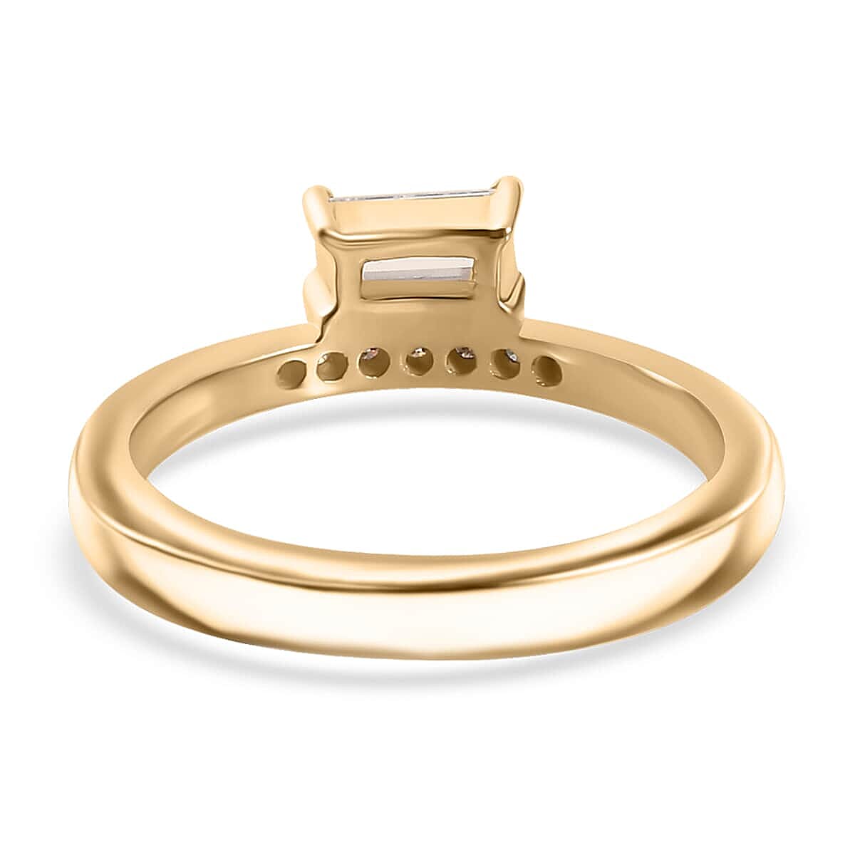 Moissanite 0.50 ctw Ring in 10K Yellow Gold (Size 7.0)