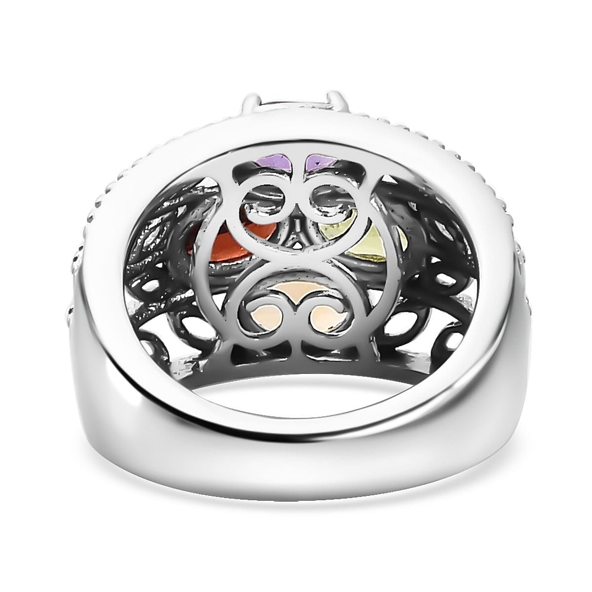 Karis Multi Gemstone Ring in Platinum Bond (Size 8.0) 2.00 ctw image number 4