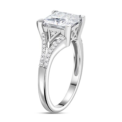 Moissanite 3.00 ctw Ring in 10K White Gold (Size 7.0)