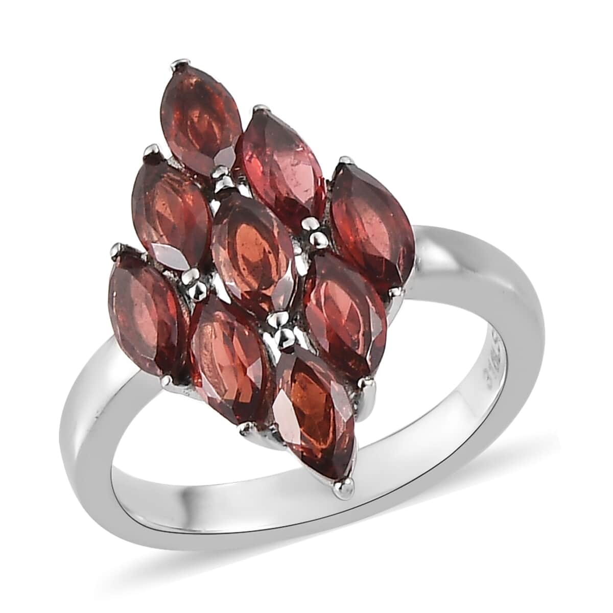 Mozambique Garnet Ring in Stainless Steel (Size 10.0) 2.75 ctw image number 0