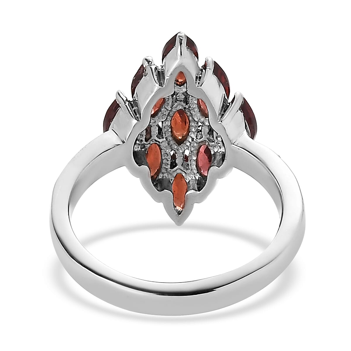 Mozambique Garnet Ring in Stainless Steel (Size 7.0) 2.75 ctw