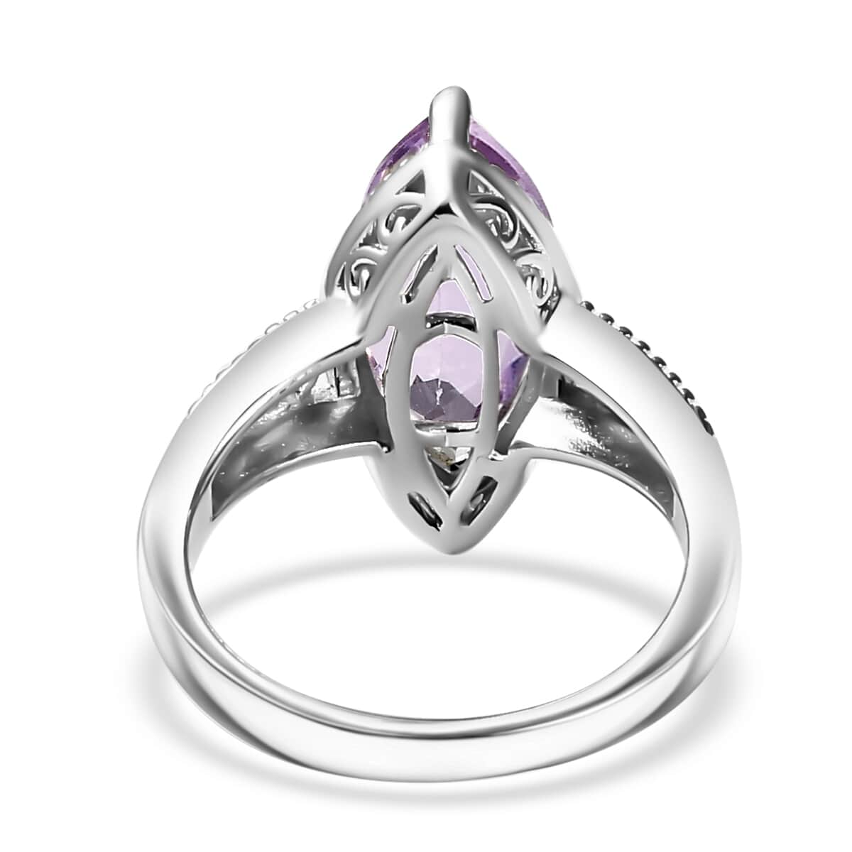 Karis Rose De France Amethyst Ring in Planinum Bond (Size 10.0) 2.85 ctw image number 4