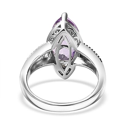 Karis Rose De France Amethyst 2.85 ctw Ring in Planinum Bond (Size 10.0) 