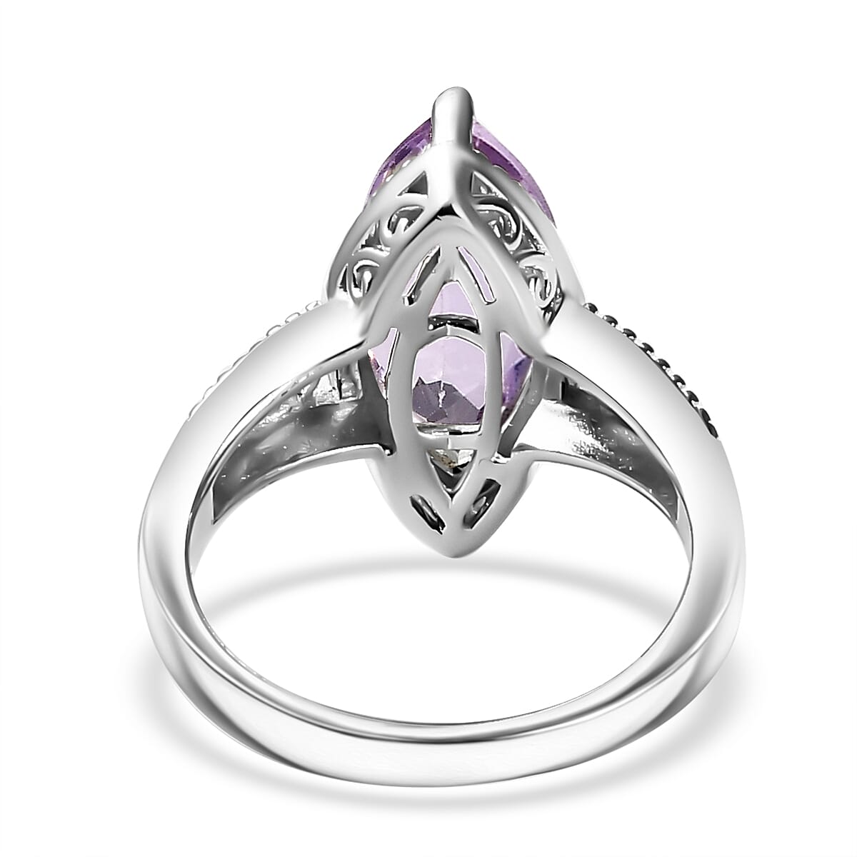 Karis Rose De France Amethyst 2.85 ctw Ring in Planinum Bond (Size 8.0)  image number 4