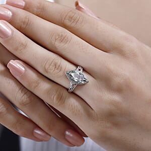 Karis Montezuma Prasiolite 3.15 ctw Ring in Platinum Bond (Size 5.0) 