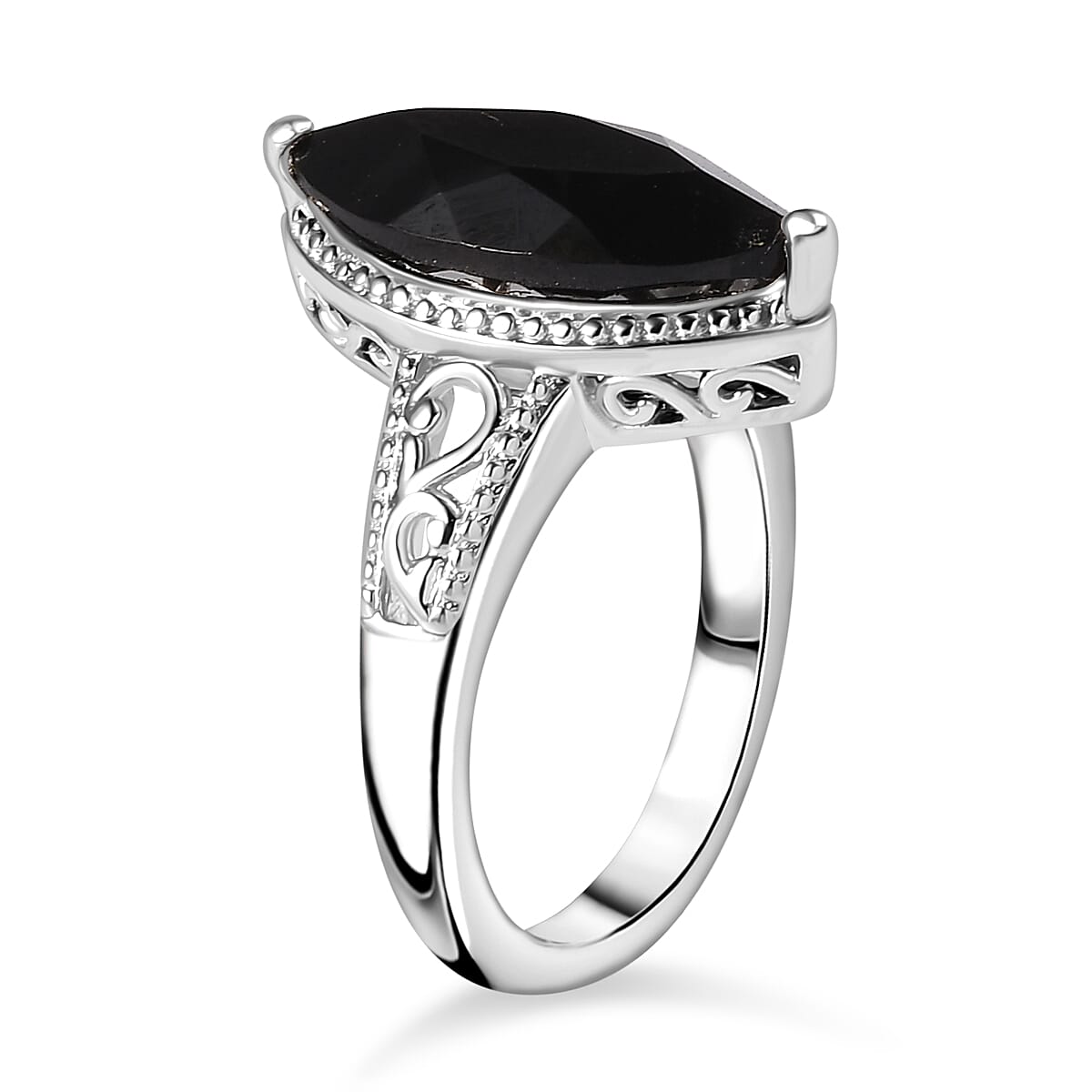 Karis Thai Black Spinel 3.60 ctw Ring in Platinum Bond (Size 10.0)  image number 3
