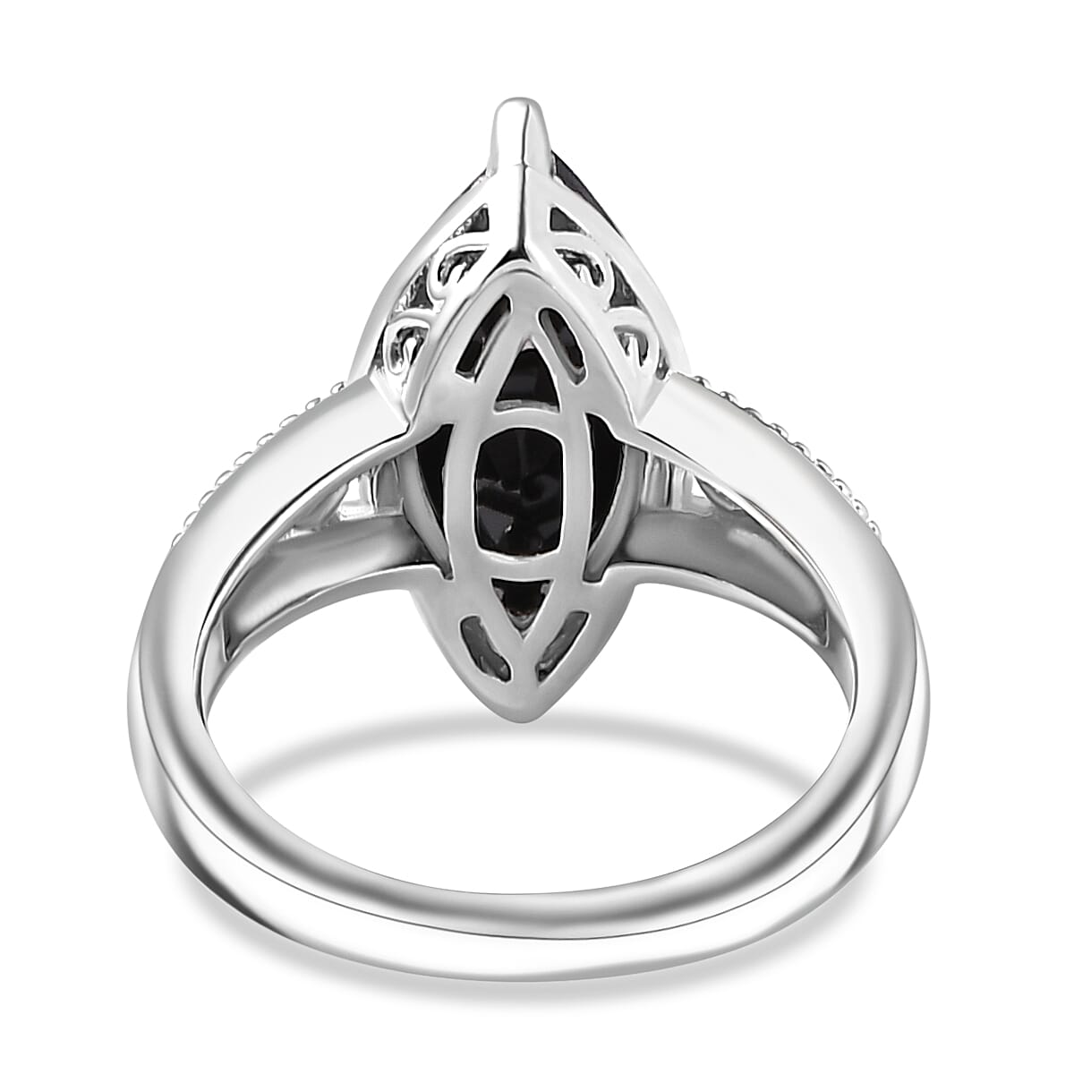 Karis Thai Black Spinel 3.60 ctw Ring in Platinum Bond (Size 10.0)  image number 4