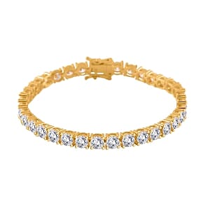 Moissanite 15.75 ctw Bracelet in Vermeil Yellow Gold Over Sterling Silver (7.5 In) (11.5 g)