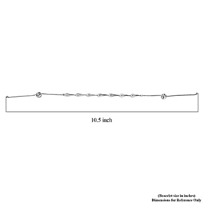 Karis Raindrop Link Bolo Bracelet in Platinum Bond and Stainless Steel