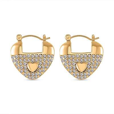 Austrian Crystal Earrings in in 14K YG Plated Stainless Steel