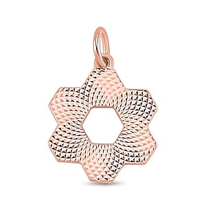14K RG Ove Sterling Silver Rainbow Snowflake Pendant