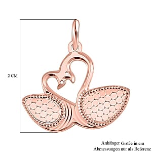 14K RG Ove Sterling Silver Rainbow Swan Pendant