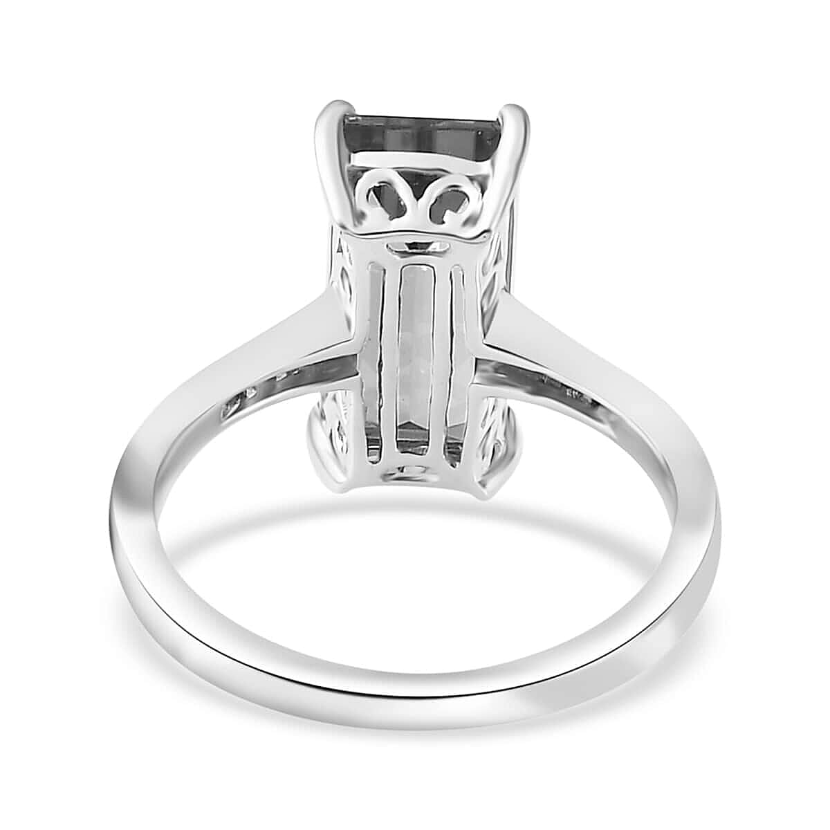 Rhapsody 950 Platinum AAAA Turkizite and E-F VS Diamond Ring (Size 7.5) 4.75 Grams 5.15 ctw image number 4