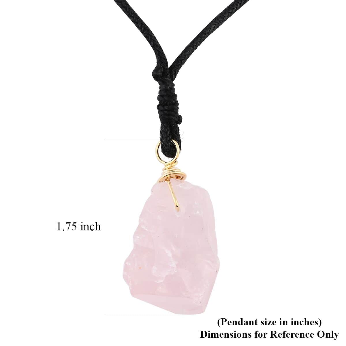 Colors of Brazil Rose Quartz Pendant with Cloth Necklace 22 Inches in Goldtone 97.50 ctw image number 3