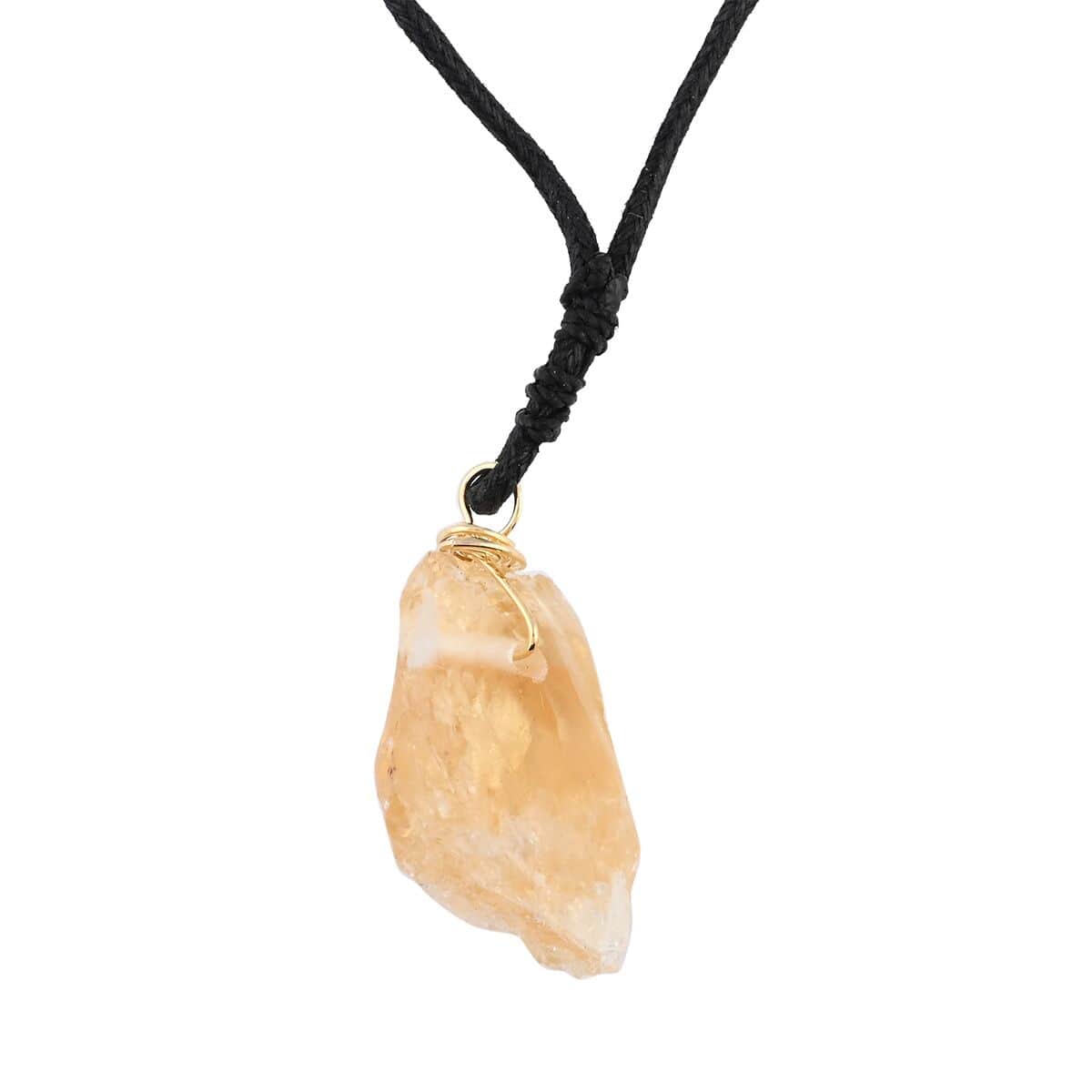 Colors of Brazil Citrine Pendant with Cloth Necklace 22 Inches in Goldtone 97.50 ctw image number 0