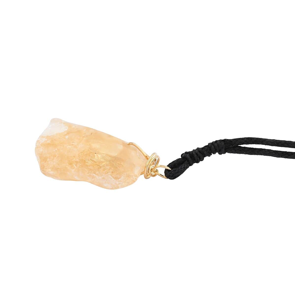 Colors of Brazil Citrine Pendant with Cloth Necklace 22 Inches in Goldtone 97.50 ctw image number 2