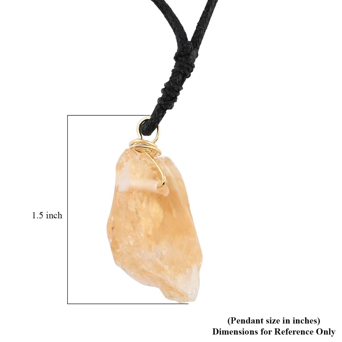 Colors of Brazil Citrine Pendant with Cloth Necklace 22 Inches in Goldtone 97.50 ctw image number 3