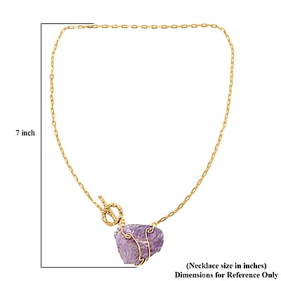 Colors of Brazil Amethyst Necklace 18 Inches in Goldtone 115.00 ctw
