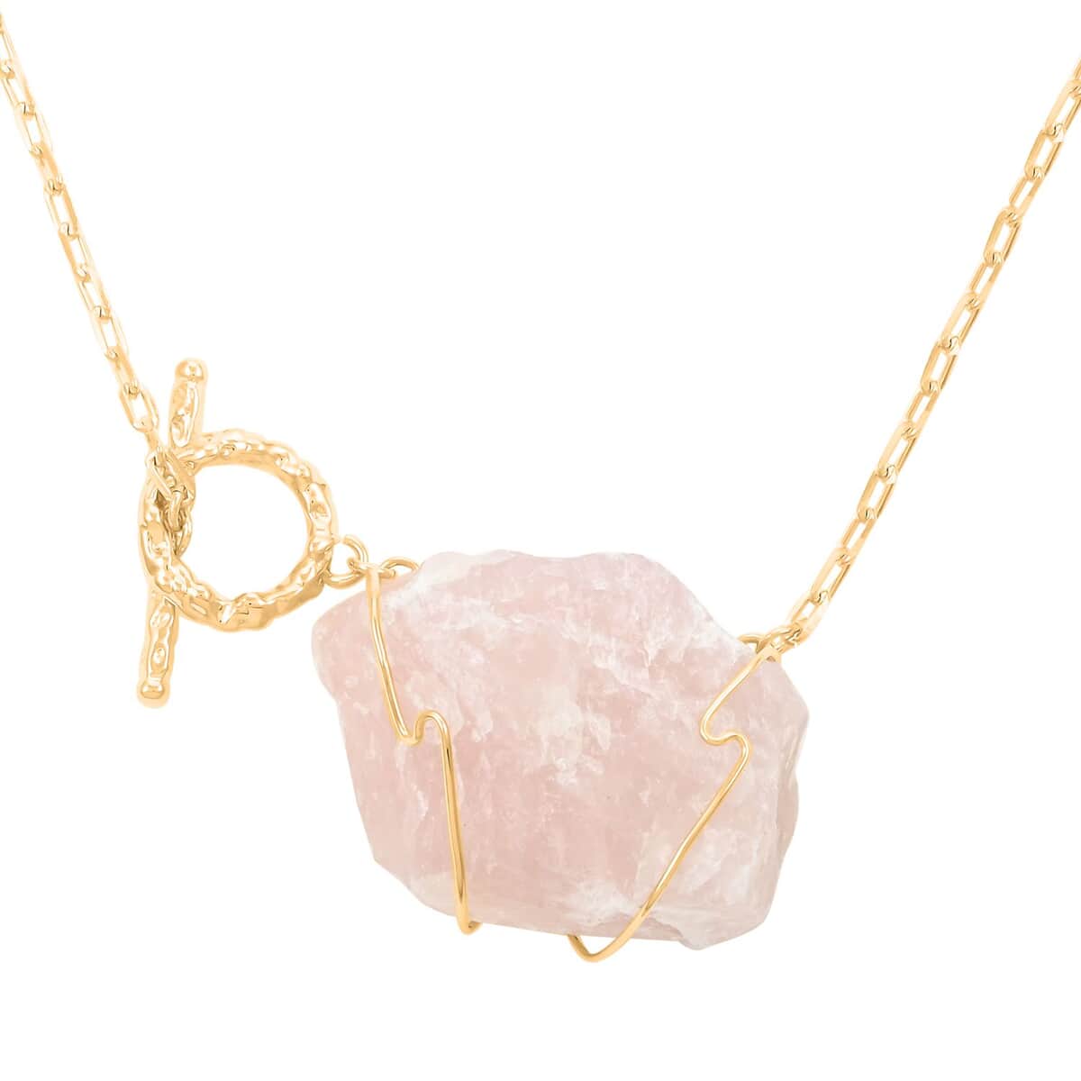 Colors of Brazil Rose Quartz Necklace 18 Inches in Goldtone 165.00 ctw image number 0