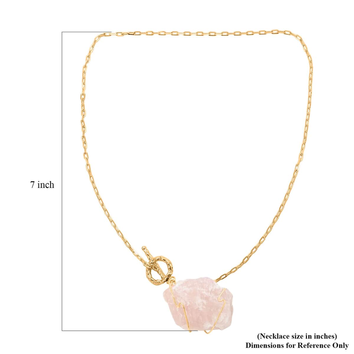 Colors of Brazil Rose Quartz Necklace 18 Inches in Goldtone 165.00 ctw image number 4