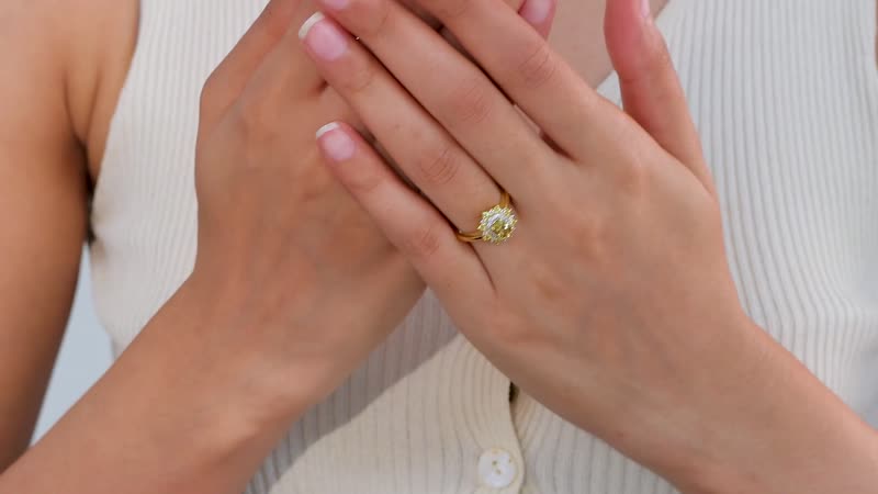 Golden Tanzanite, Multi Gemstone Ring in 18K Vermeil YG Over Sterling Silver (Size 7.0) 1.10 ctw
