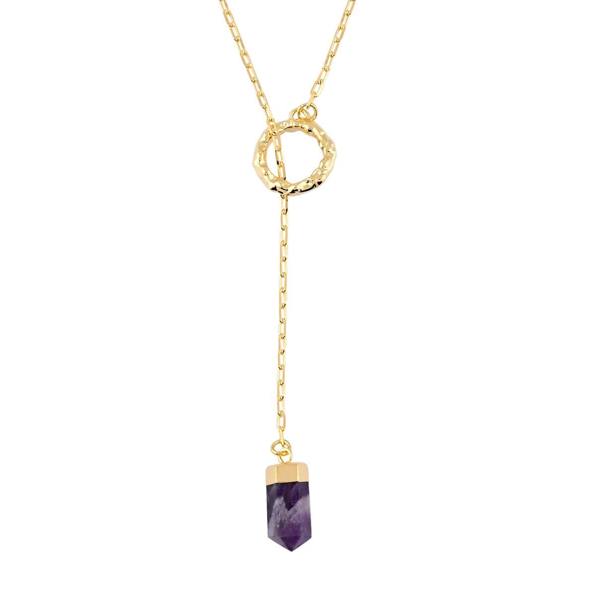 Colors of Brazil Amethyst Necklace (18 Inches) in Goldtone 8.00 ctw image number 0