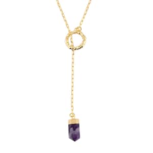 Colors of Brazil Amethyst Necklace (18 Inches) in Goldtone 8.00 ctw