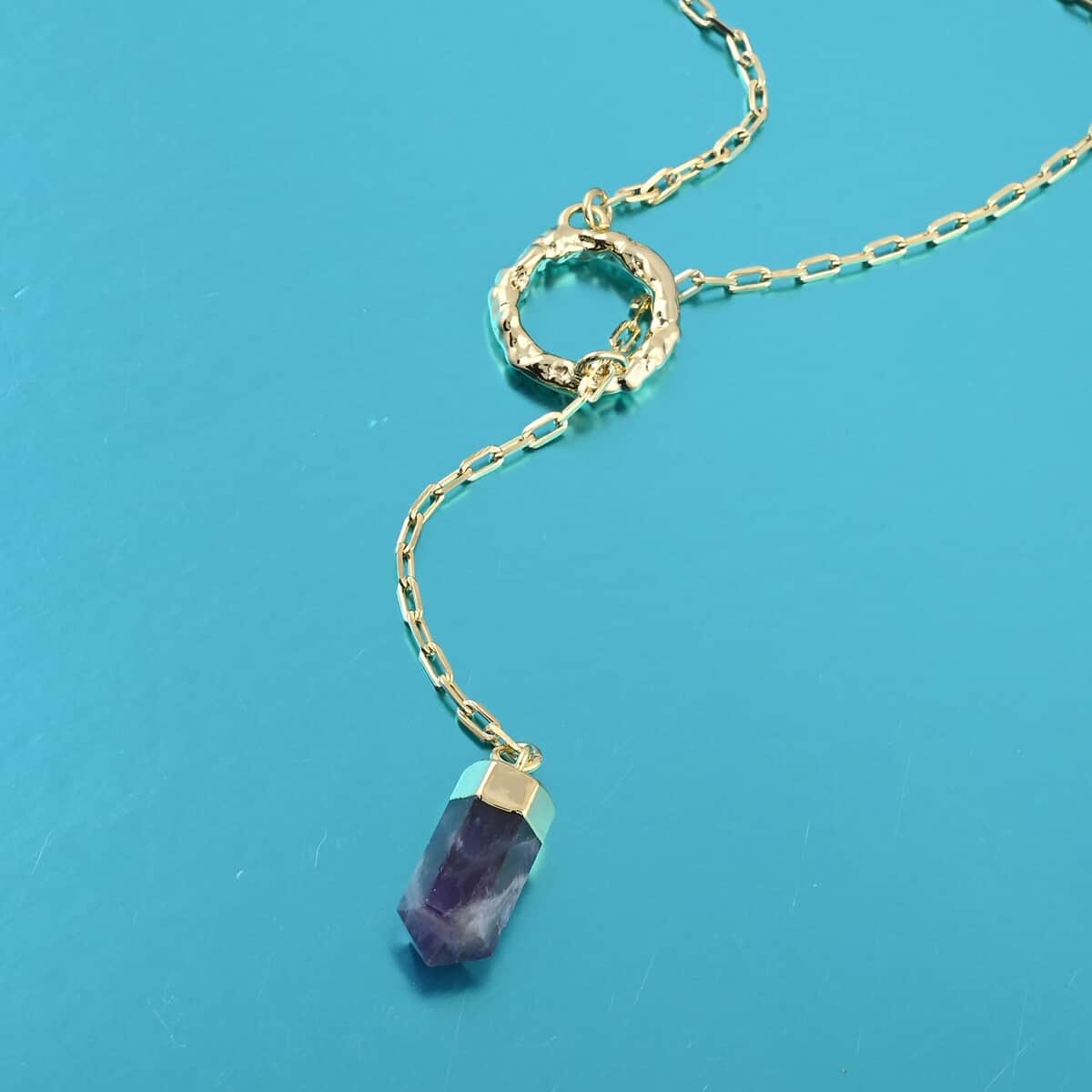 Colors of Brazil Amethyst Necklace (18 Inches) in Goldtone 8.00 ctw image number 1