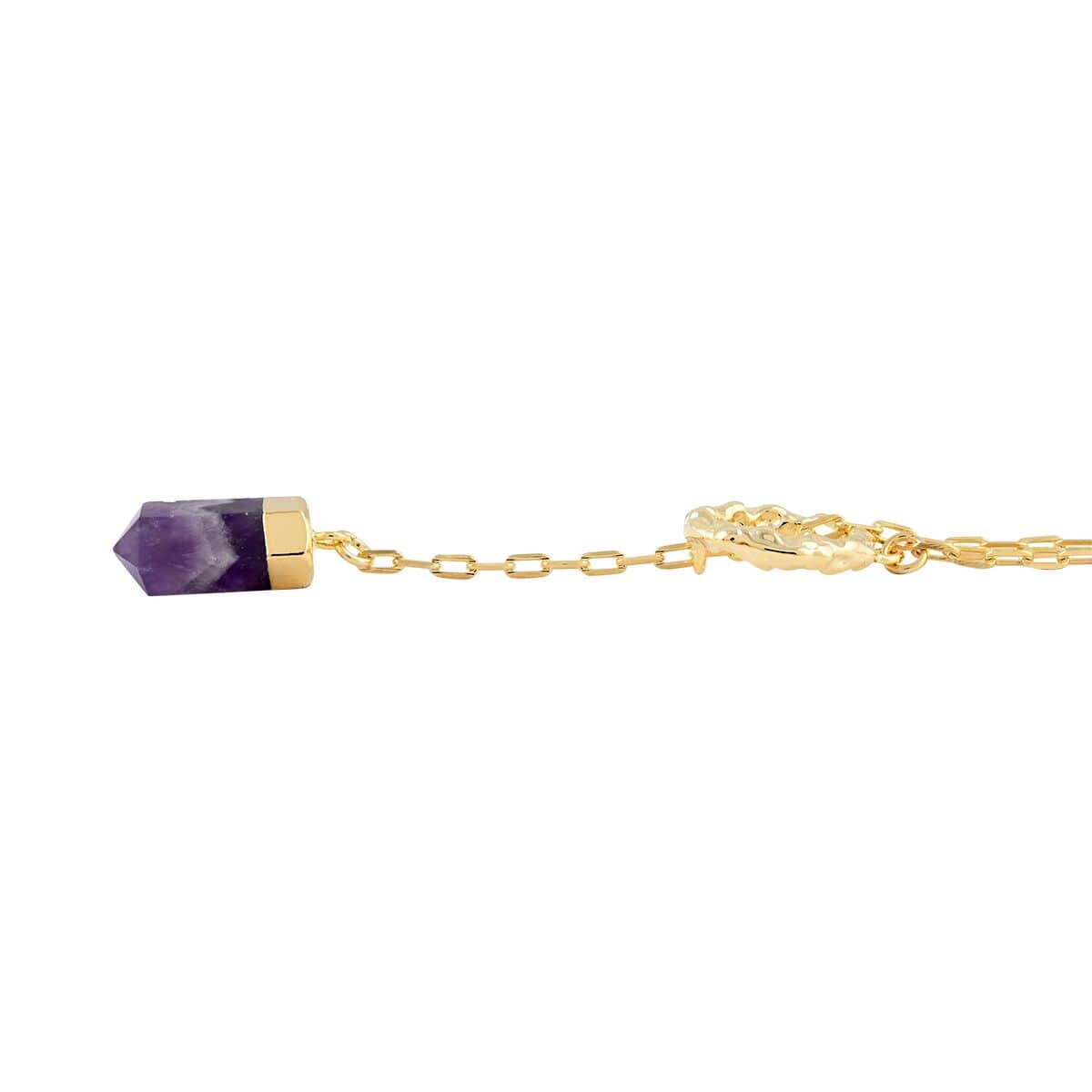 Colors of Brazil Amethyst Necklace (18 Inches) in Goldtone 8.00 ctw image number 3