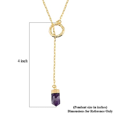 Colors of Brazil Amethyst Necklace (18 Inches) in Goldtone 8.00 ctw